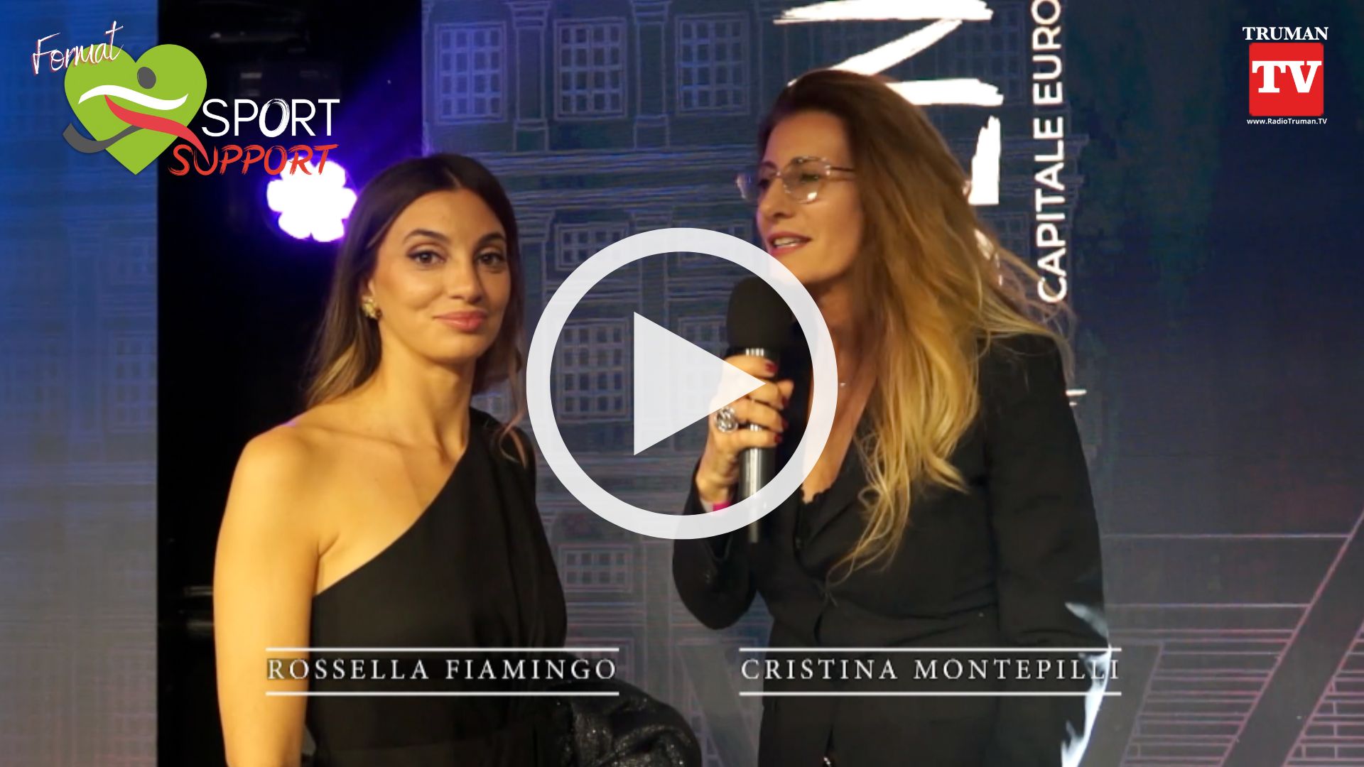Format SPORT SUPPORT - Gazzetta Sports Awards. Palasport Genova. La Notte dei Campioni. Intervista a Rossella Fiamingo
