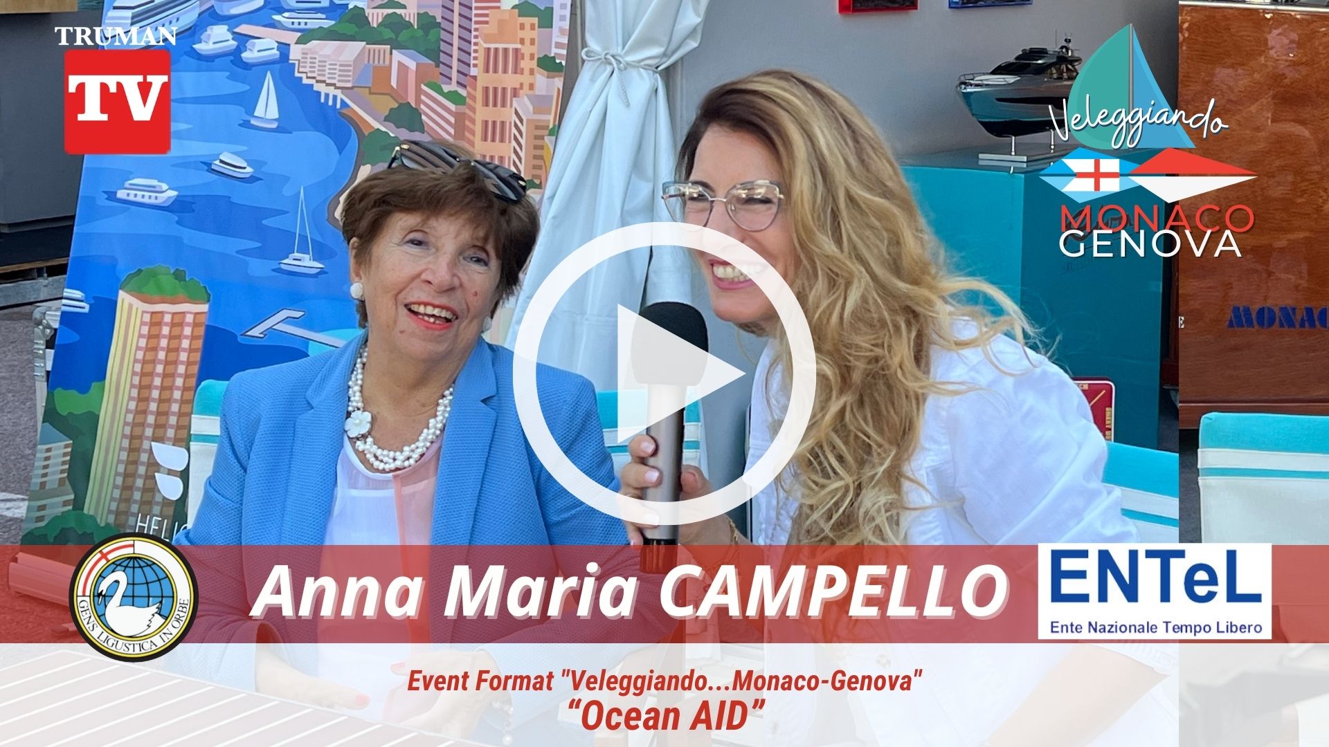 Cameo Interviste Anna Maria Campello - Reportage in diretta streaming della Firma Bandiere a Monaco per l'attività di chiusura di 
