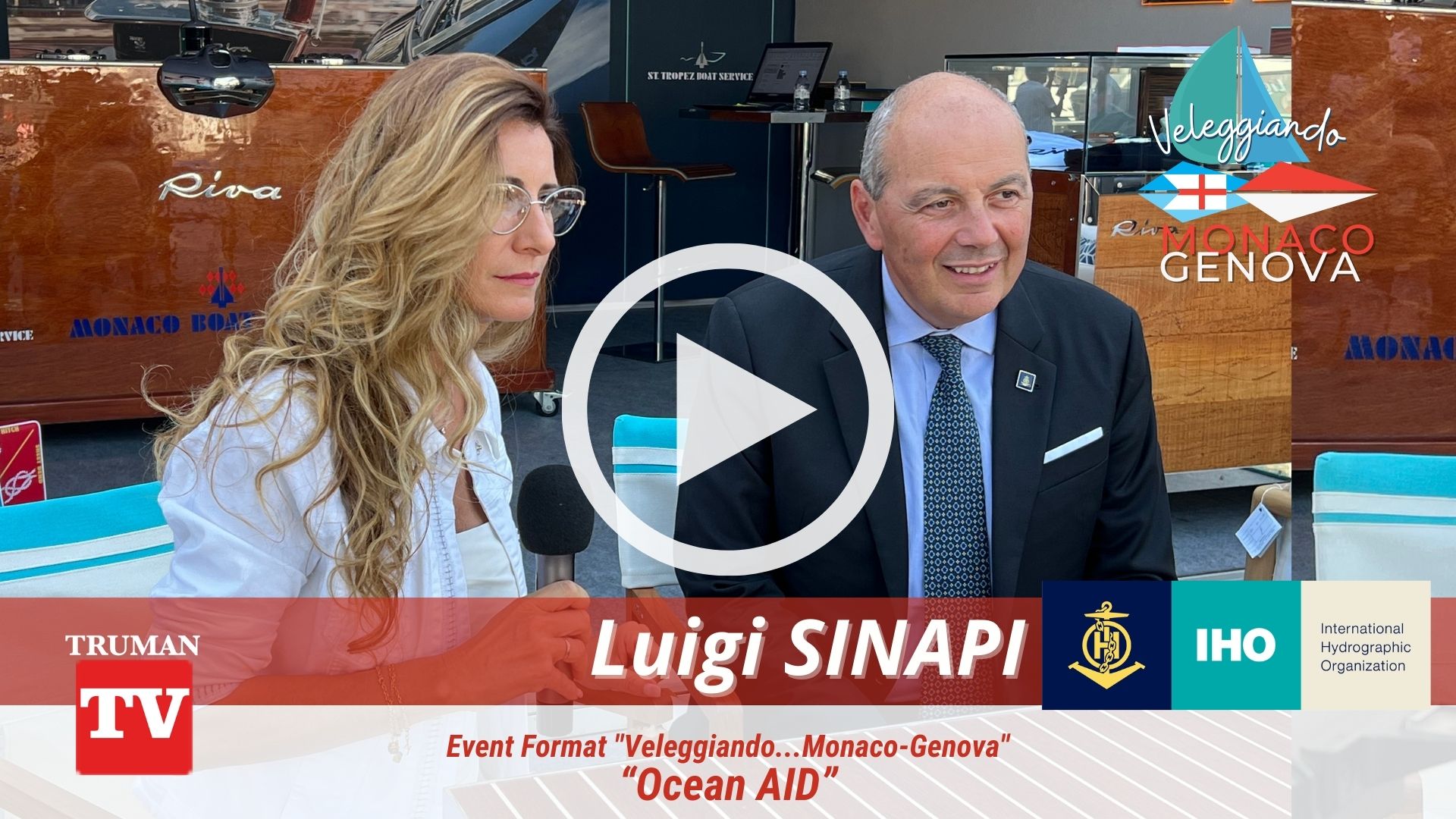 Cameo Interviste Ammiraglio Luigi SINAPI - Reportage in diretta streaming della Firma Bandiere a Monaco per l'attività di chiusura di "Veleggiando...Monaco-Genova" trasmesso nel Format Ligurians GrandTour.