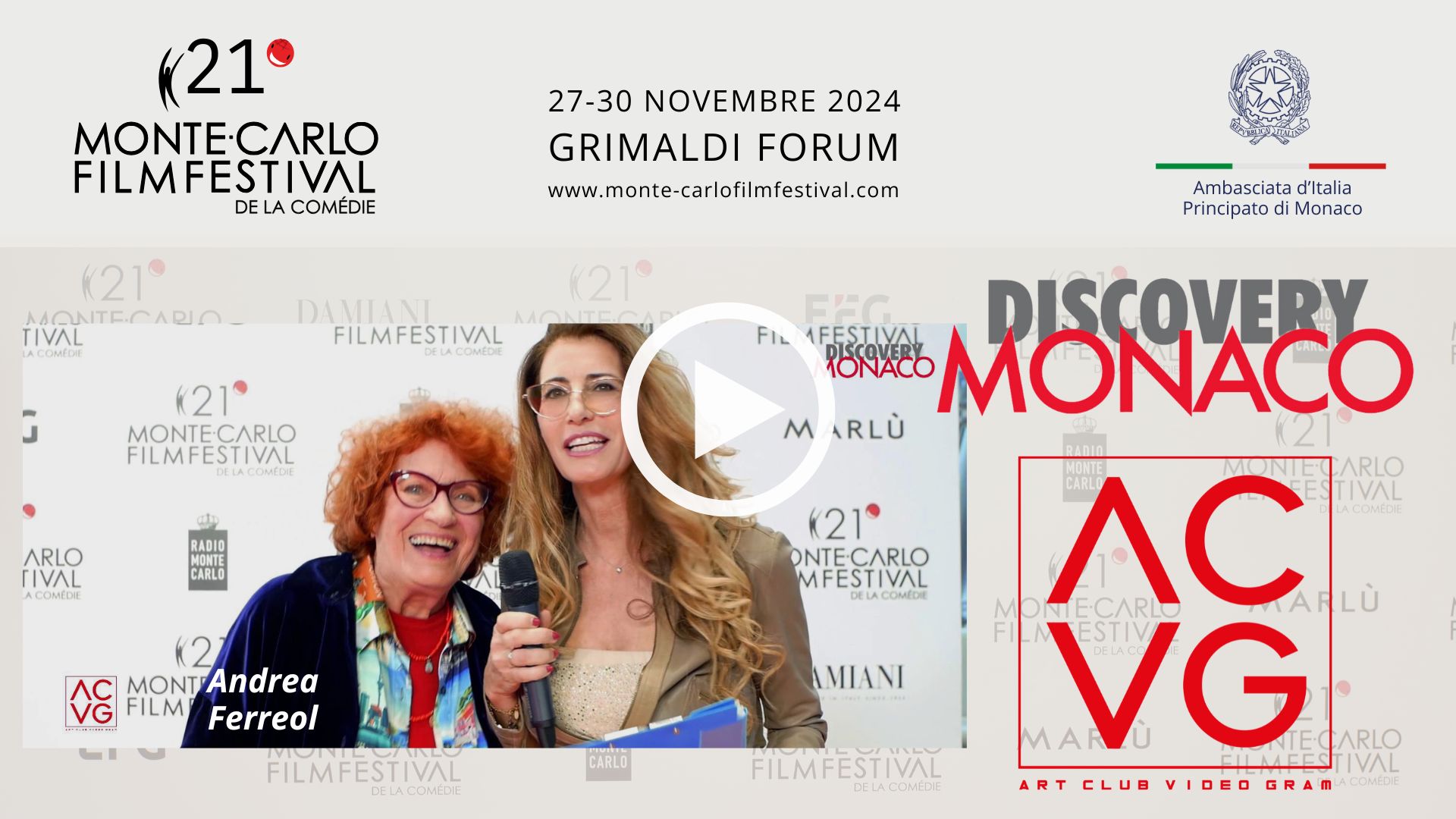 cop andrea ferreol ferreri regista Montepilli truman tv Videogram Festival Cinema montecarlo