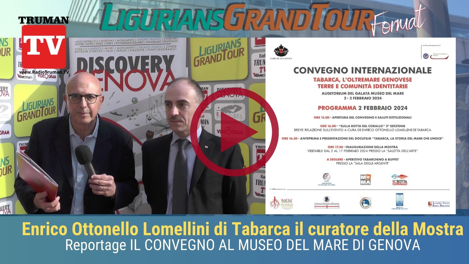 Live: Cameo - Enrico Lomellini di Tabarca - Diretta Streaming del Convegno Internazionale “Tabarca, l’Oltremare Genovese, Terre e Comunità identitarie”