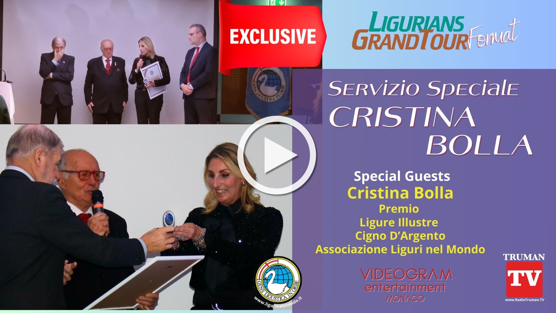 Ligurians.Puntata Speciale dedicata a Cristina Bolla. Premio Cycnus. Ligure Illustre 2024  