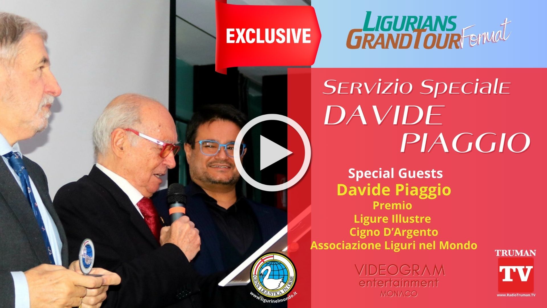 Ligurians.Puntata Speciale dedicata a Davide Piaggio. Premio Cycnus. Ligure Illustre 2024