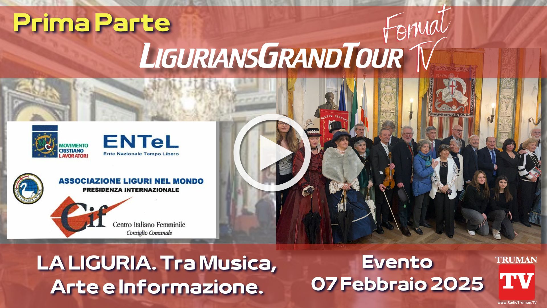 Prima Parte della Diretta Streaming Assegnazione riconoscimenti ENTEL a Palazzo Tursi del 07 02 2025