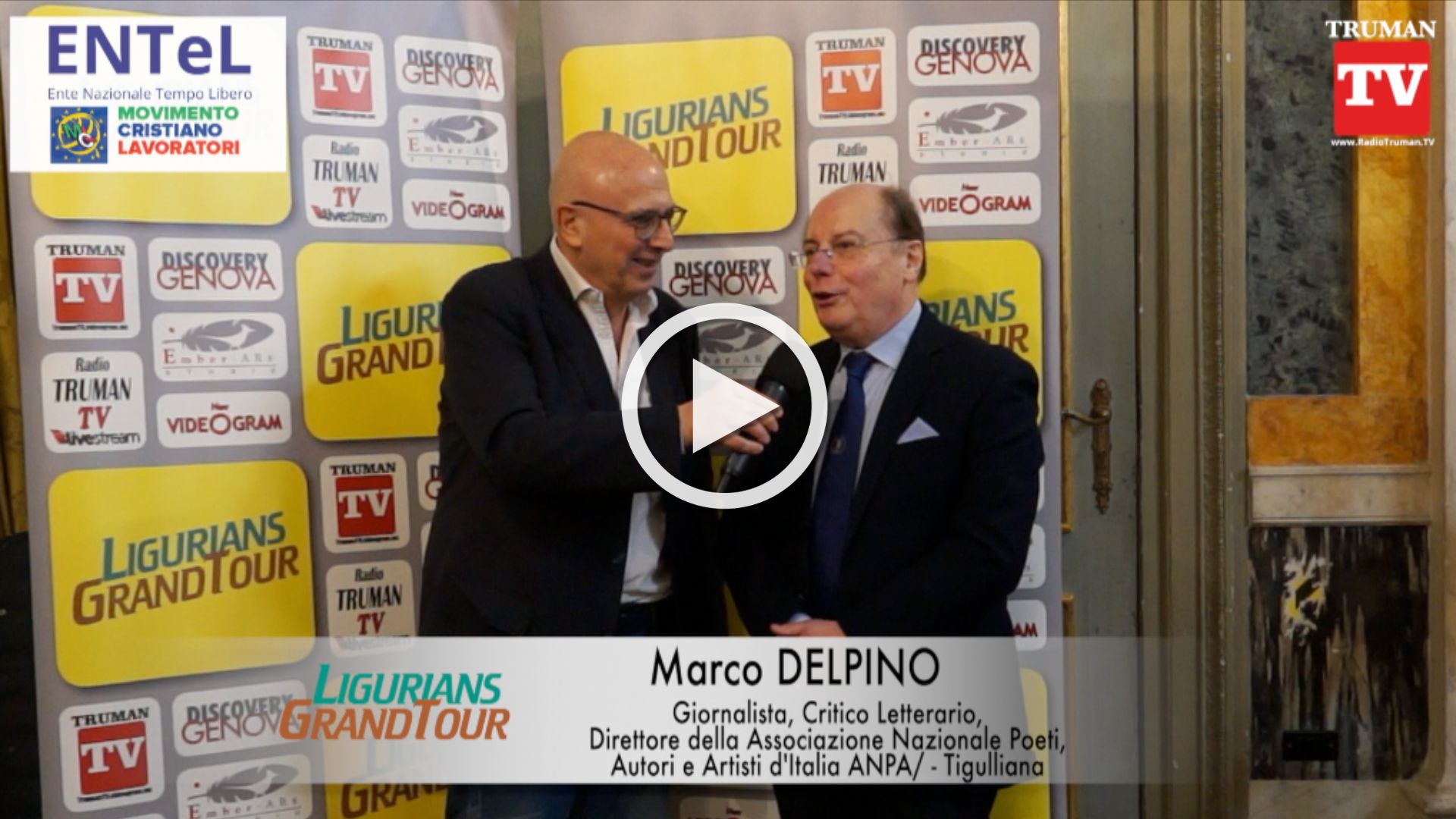 Intervista a Marco Delpino.Assegnazione riconoscimenti ENTEL a Palazzo Tursi del 07 02 2025 (4)