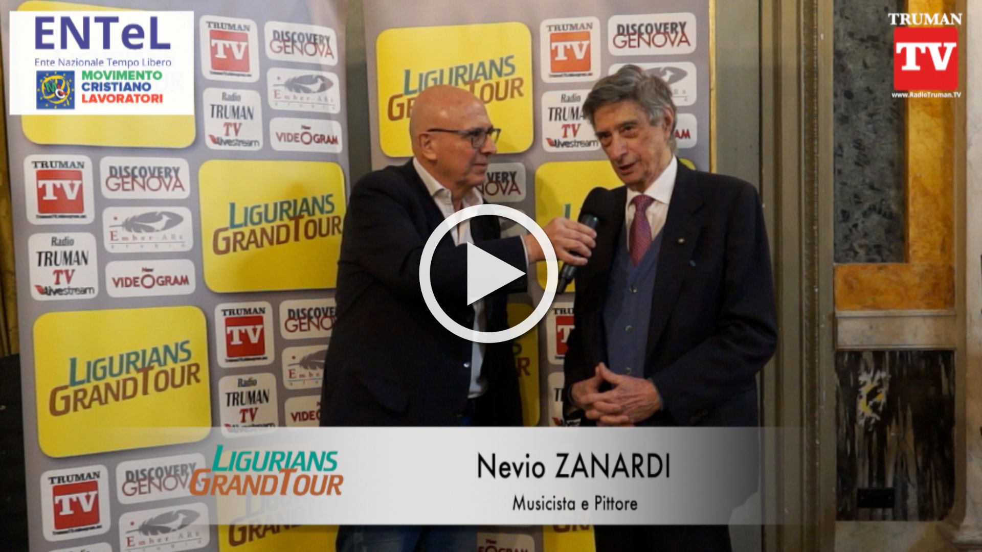 Intervista a Nevio Zanardi.Assegnazione riconoscimenti ENTEL a Palazzo Tursi del 07 02 2025 (2)