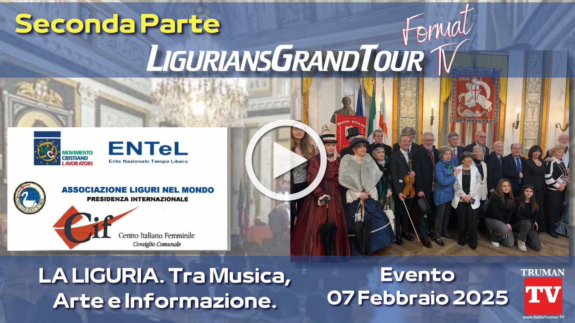 Seconda Parte della Diretta Streaming Assegnazione riconoscimenti ENTEL a Palazzo Tursi del 07 02 2025