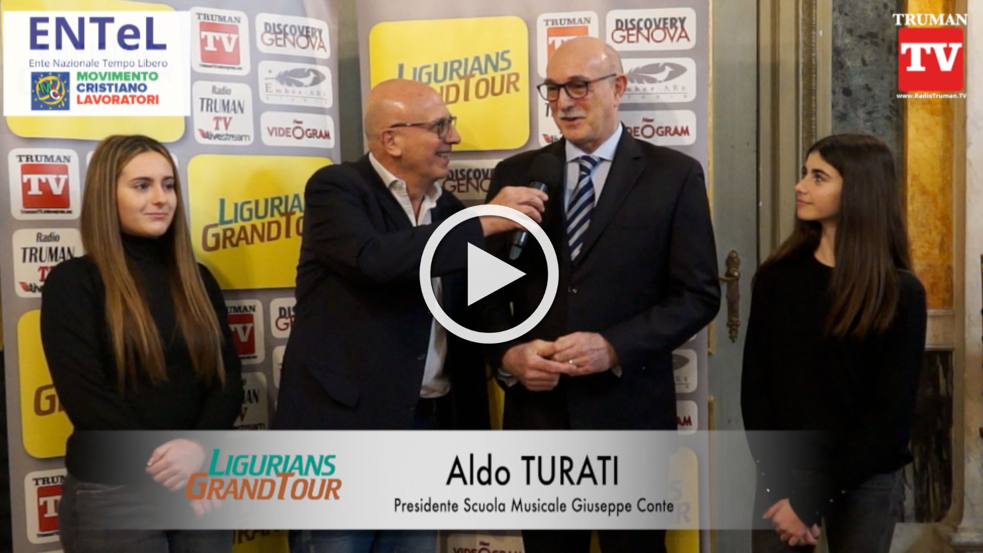Intervista a Aldo Turati Scuola Musicale G. Conte.Assegnazione riconoscimenti ENTEL a Palazzo Tursi del 07 02 2025