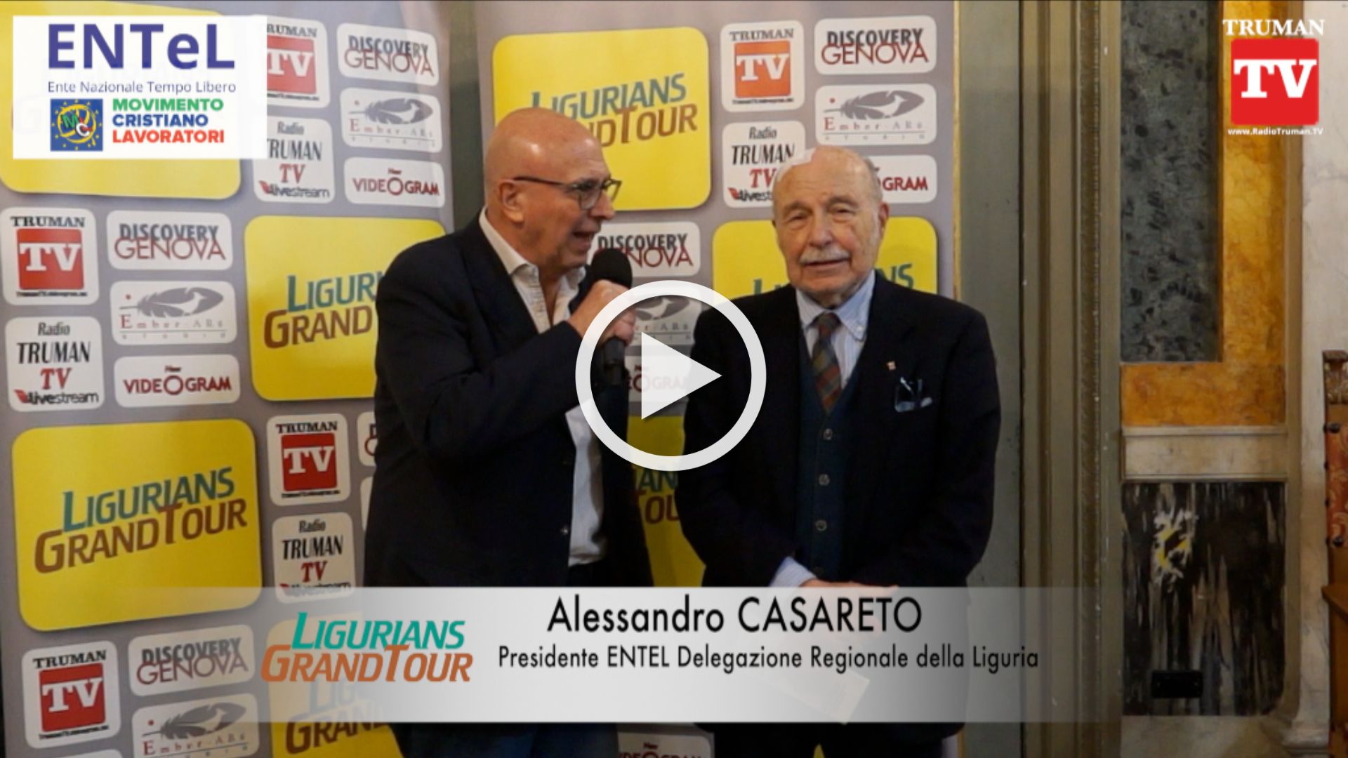 Intervista ad Alessandro Casareto.Assegnazione riconoscimenti ENTEL a Palazzo Tursi del 07 02 2025 (2)
