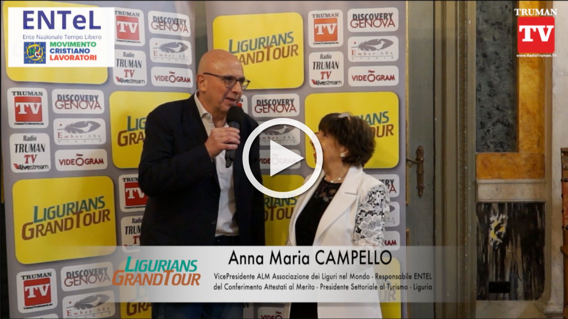 Intervista ad Anna Maria Campello.Assegnazione riconoscimenti ENTEL a Palazzo Tursi del 07 02 2025 (3)