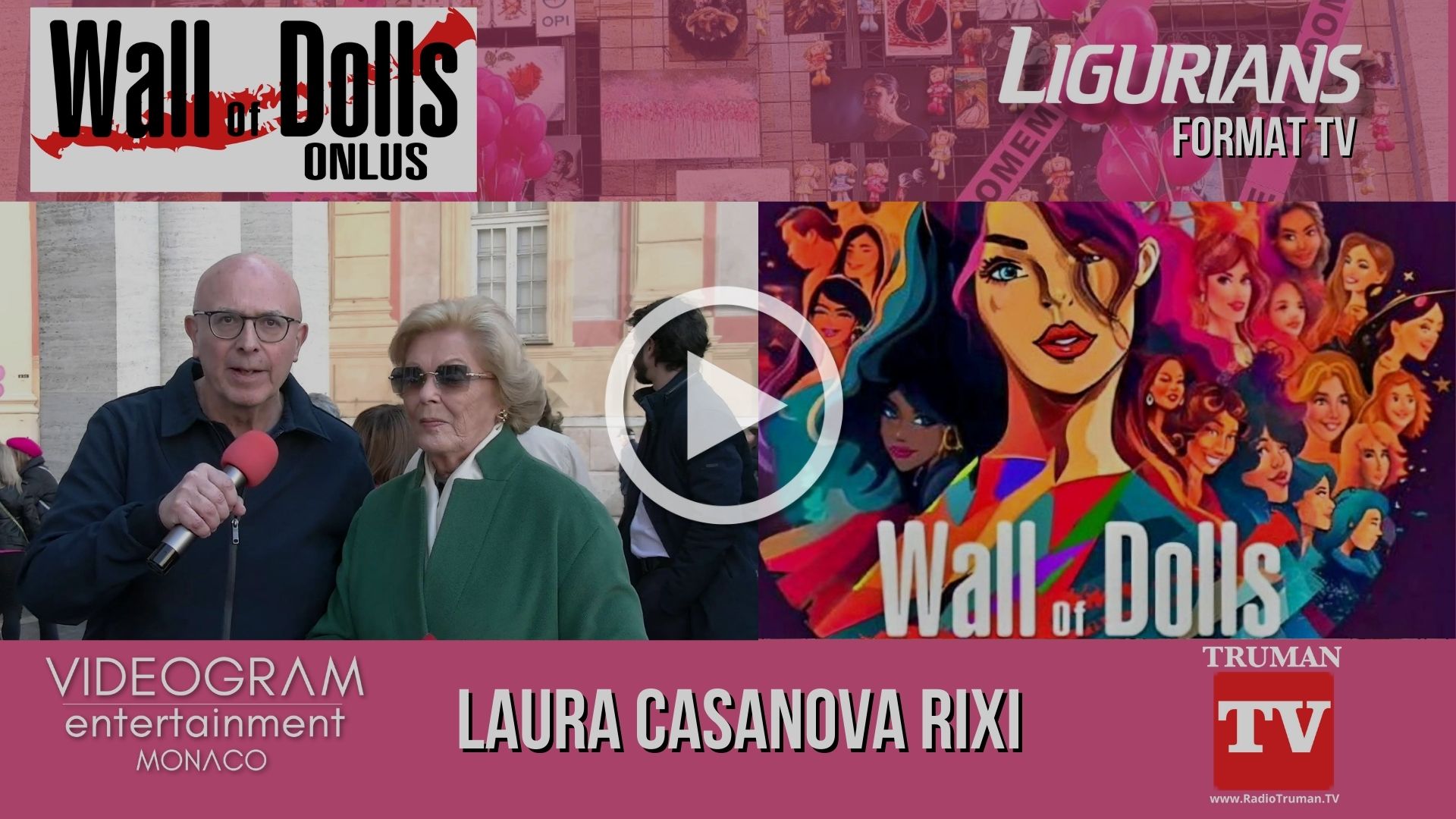 Format Tv Ligurians. Intervento di Laura Casanova Rixi nell'evento Wall of Dolls Genova