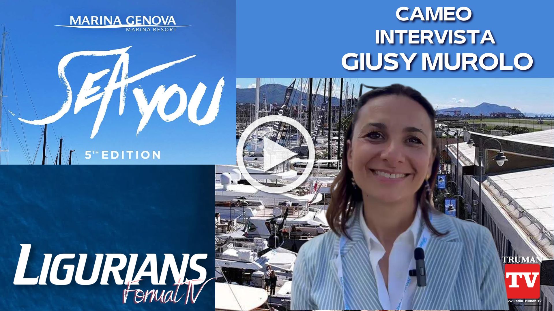Giusy Murolo. Format Ligurians. Speciale puntata Sea You a marina Genova di Sestri Ponente