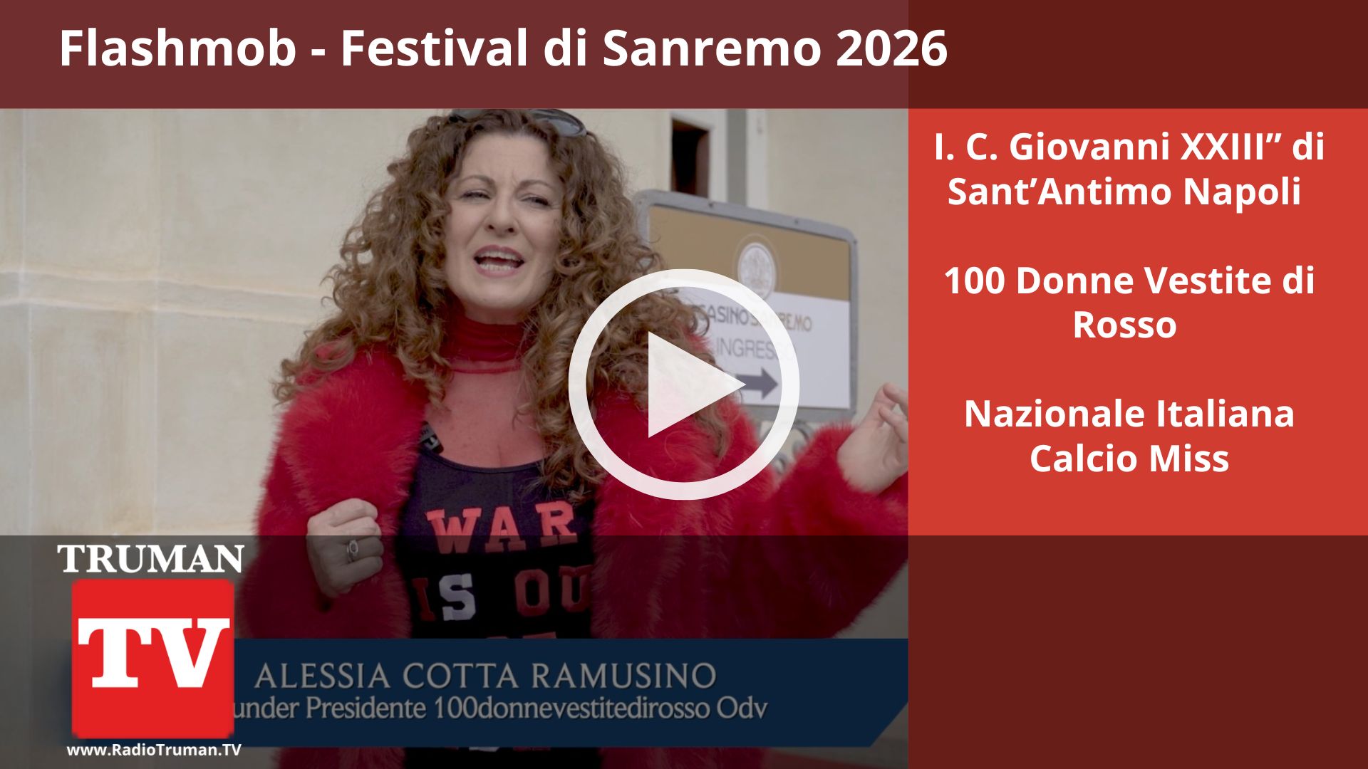 Flashmob Festival di Sanremo cammeo Alessia Cotta Ramusino