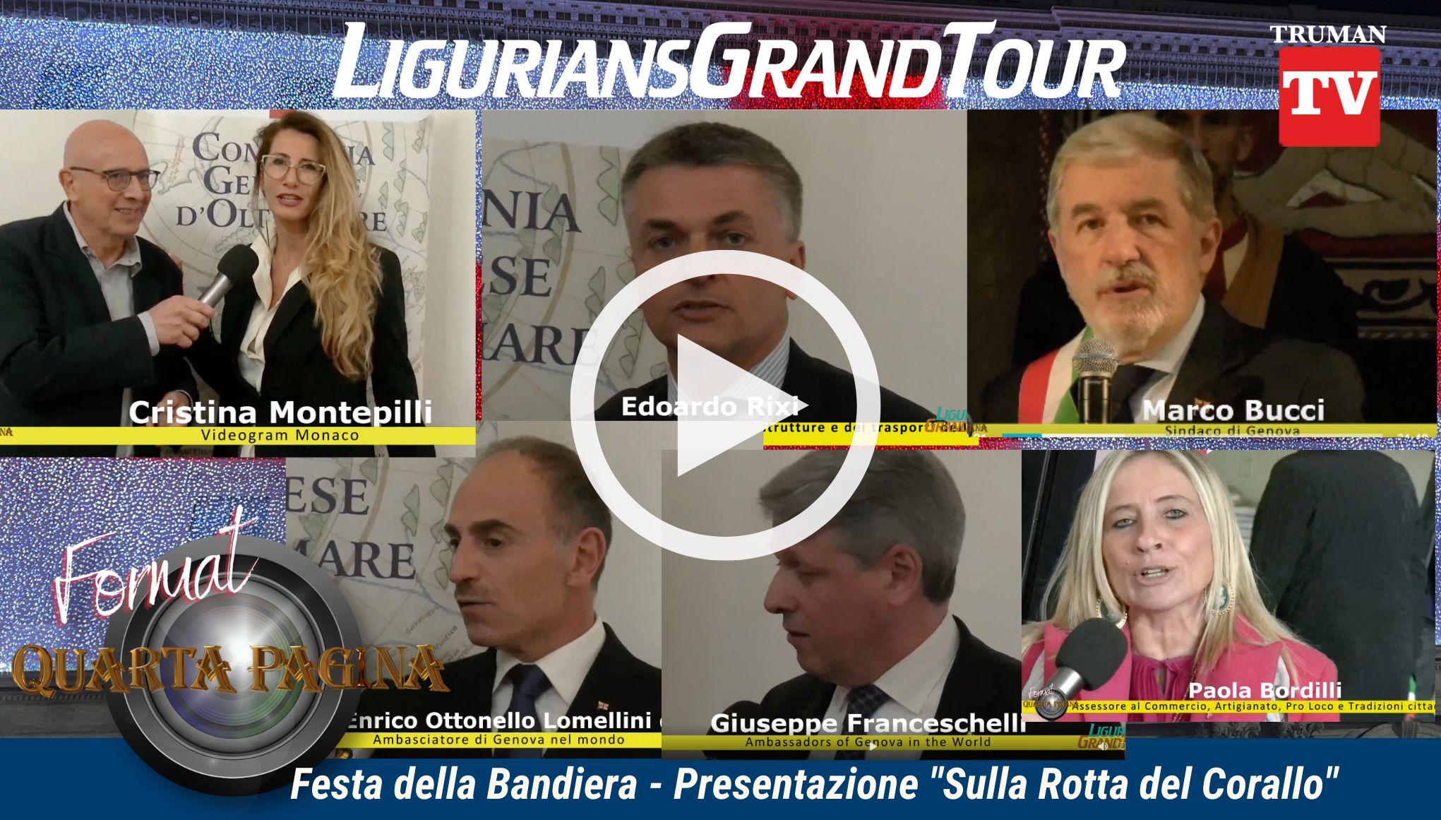 Ligurians : Genova, Festa della Bandiera e presentazione dell' evento velico La rotta del Corallo